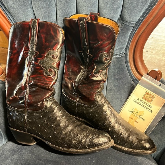 Men’s Lucchese ostrich boots - Picture 1 of 6
